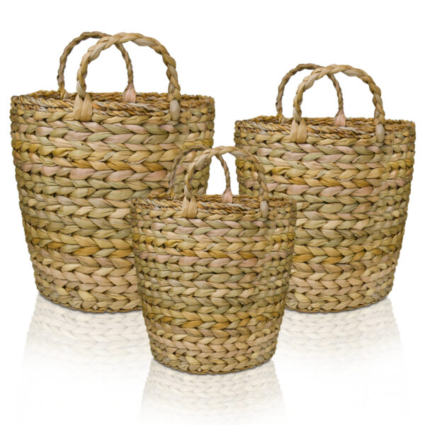 Seagrass plant basket, Cache-pot osier